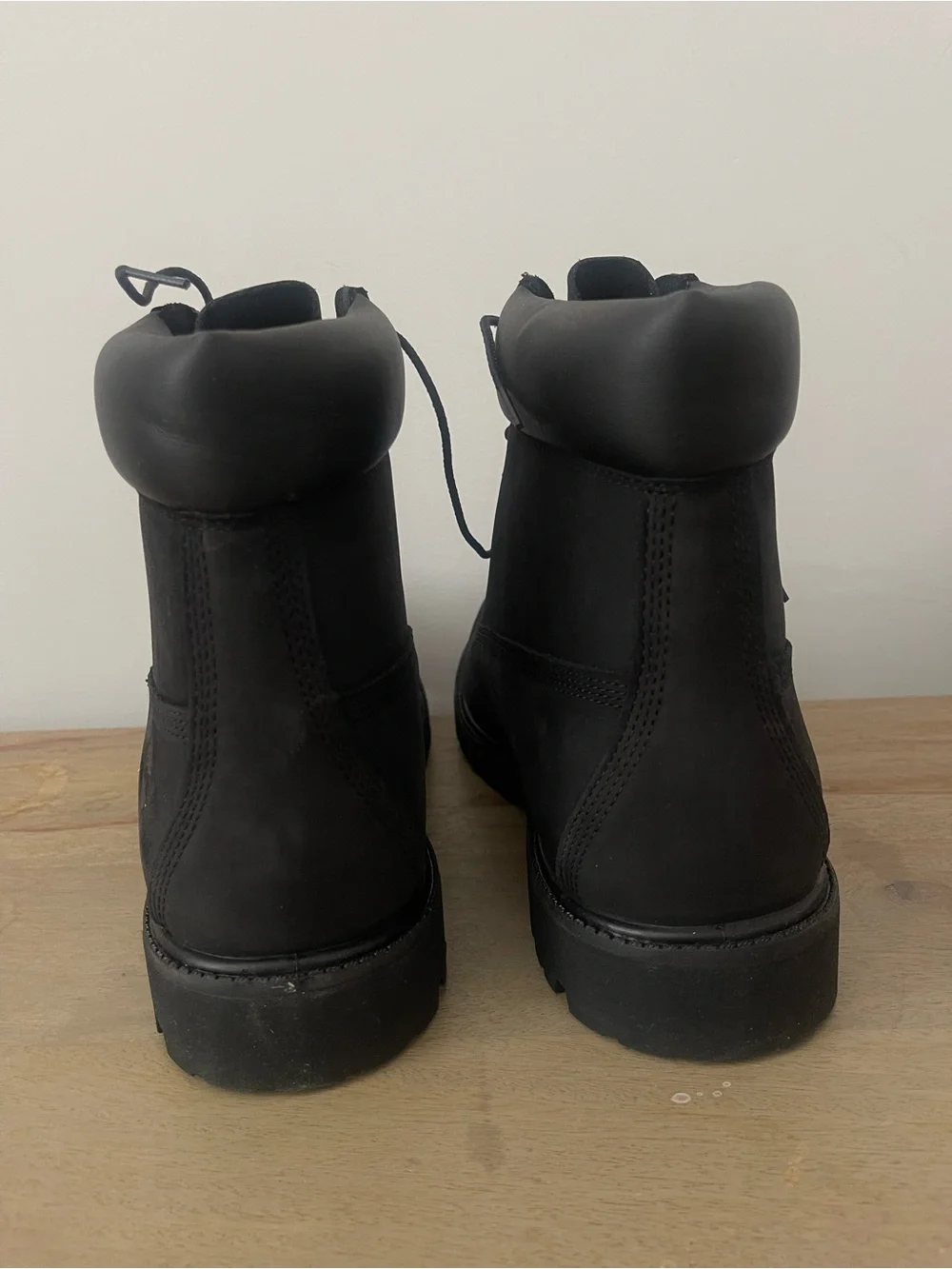 Timberland Men's Black Premium Nubuck Lace-Up Boots